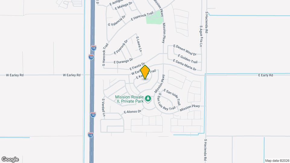 2494 E Dulcinea Trail Map and Location Details