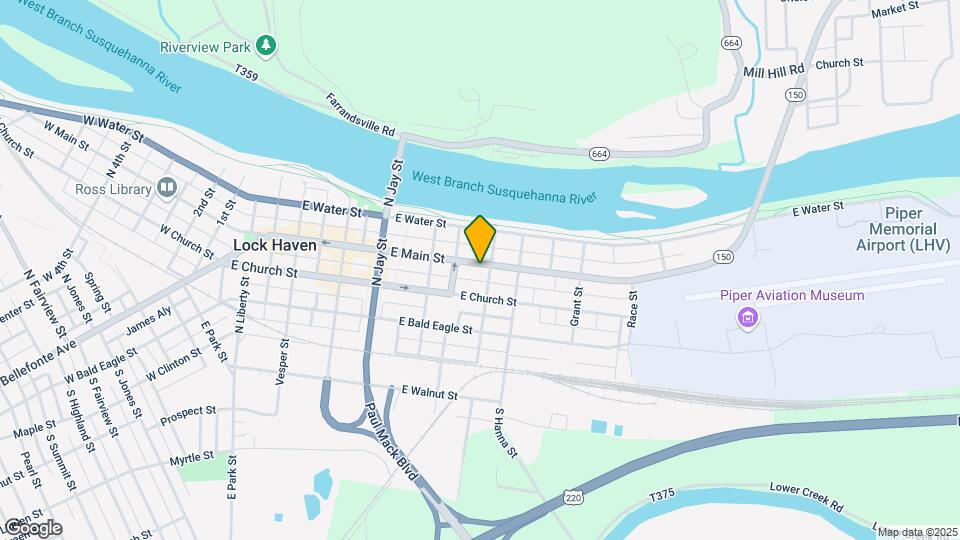 Lock Haven Commons Map and Location Details