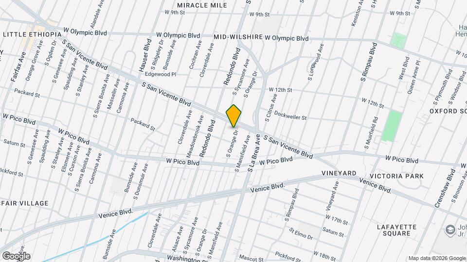 1315 S Orange Dr, Unit 1315 Mapa y Detalles de la Ubicación