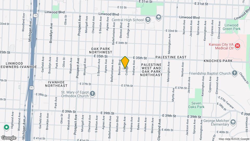 3544 College Ave Map and Location Details