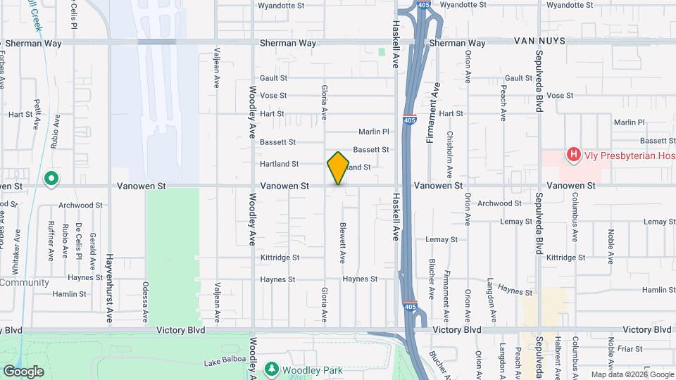 15840 Vanowen St Map and Location Details