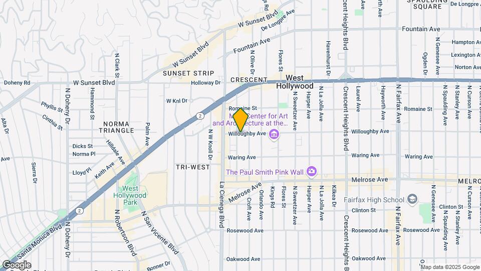 8440 Willoughby Ave Map and Location Details