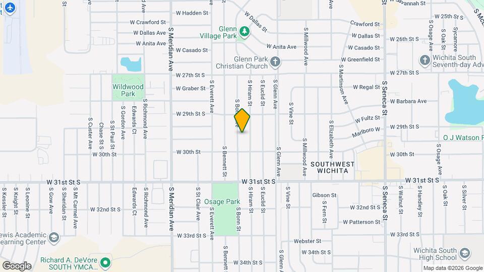 3052 S Bonn Ave Map and Location Details