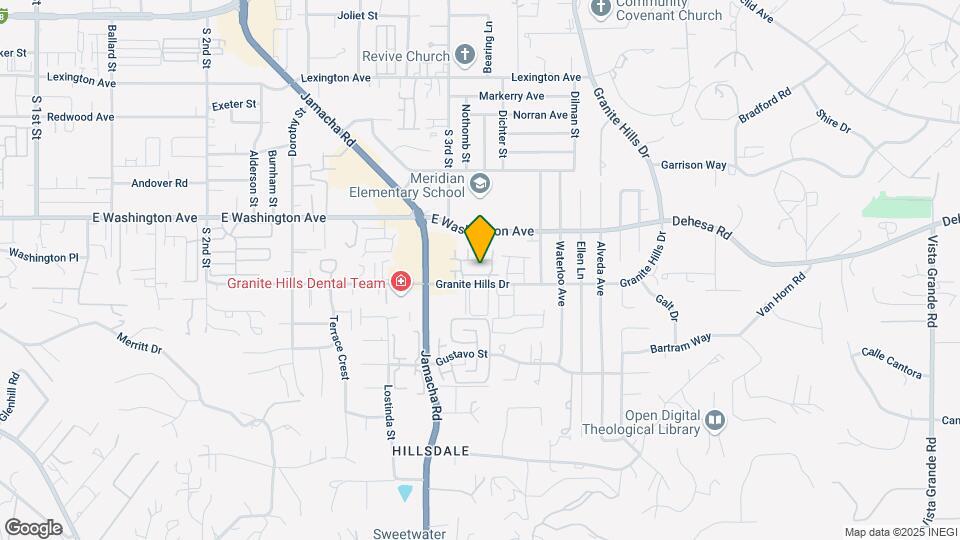 1528 Granite Hills Dr Map and Location Details