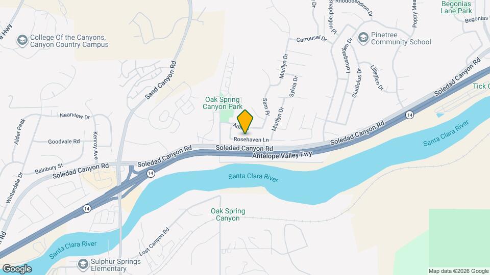 15845 Rosehaven Ln Map and Location Details