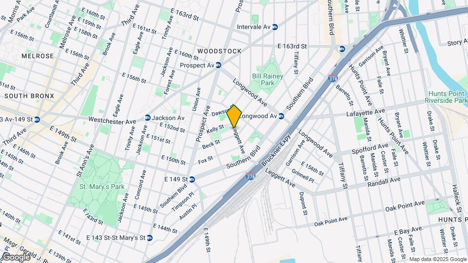 956 Leggett Ave Mapa y Detalles de la Ubicación
