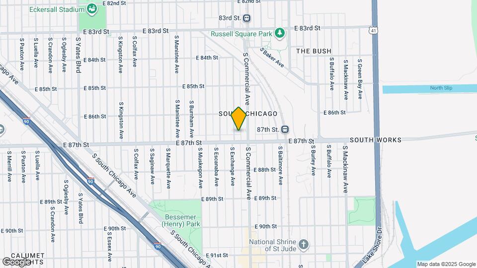 8643 S Exchange Ave Map and Location Details