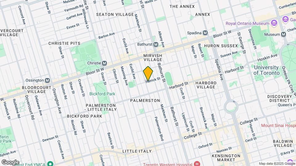 481 Palmerston Ave Map and Location Details