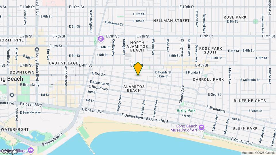 1347 E 3rd St Mapa y Detalles de la Ubicación