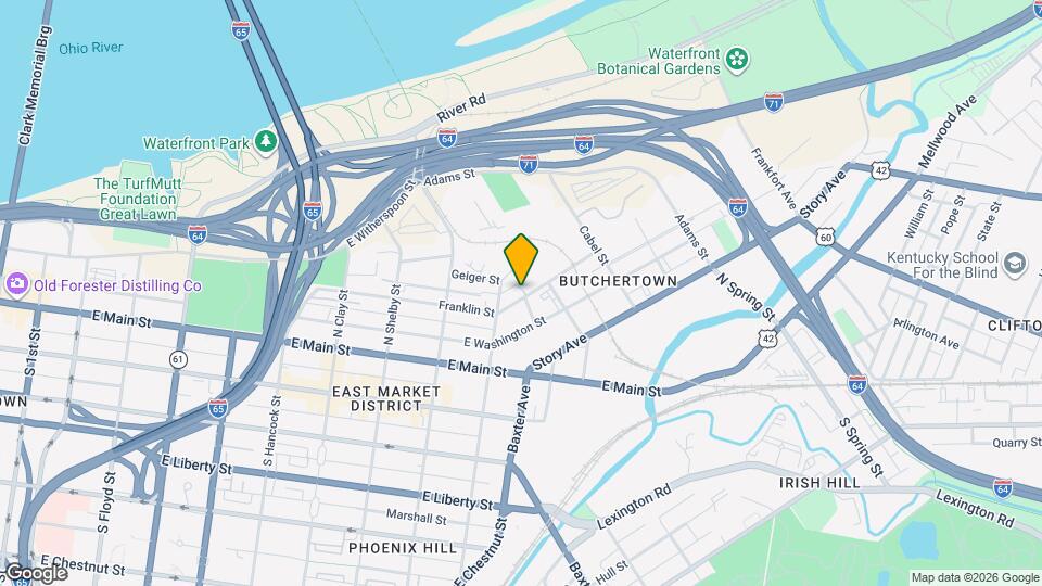 1027 Franklin St Map and Location Details