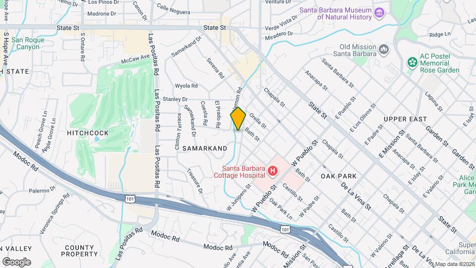 316 W Alamar Ave, Unit Unit B Map and Location Details