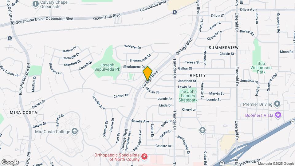 2834 College Blvd Mapa y Detalles de la Ubicación