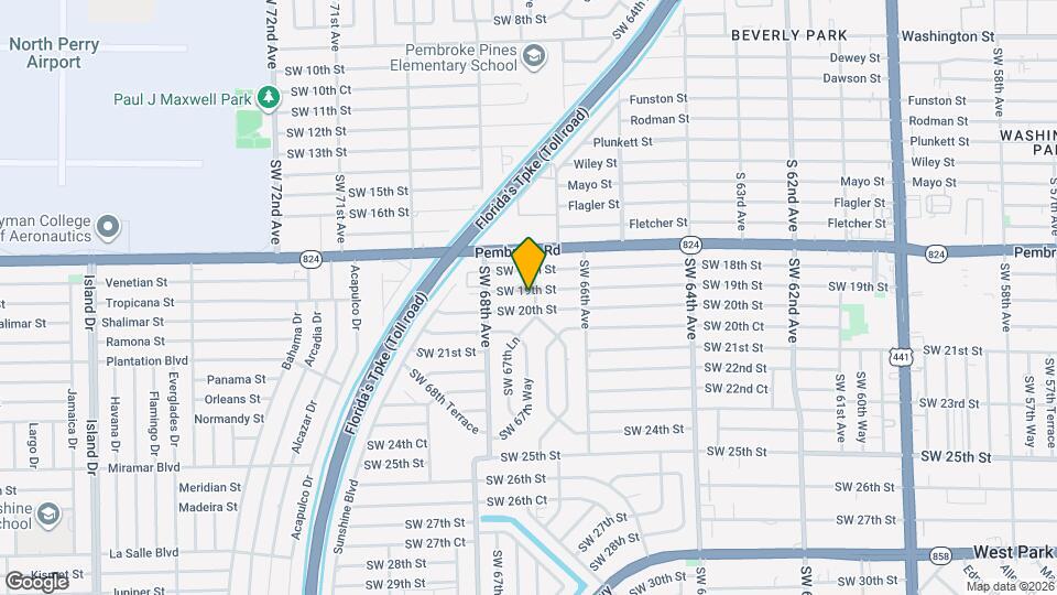 6700 SW 19th St Map and Location Details
