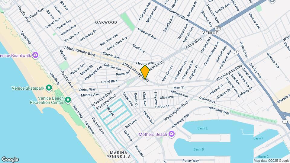 1722 Abbot Kinney Blvd, Unit 3 Map and Location Details