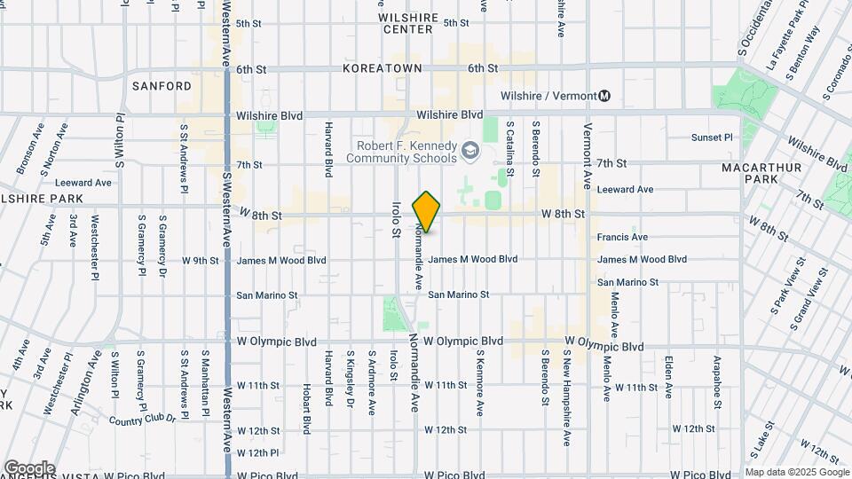832 S Normandie Ave Map and Location Details