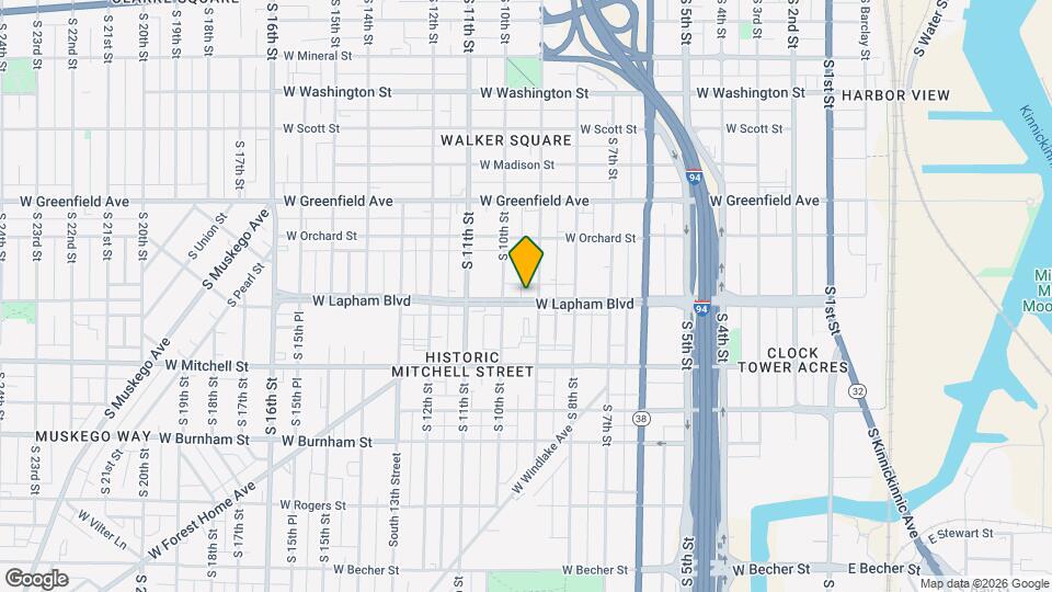 910 W Lapham Blvd, Unit Lower Map and Location Details