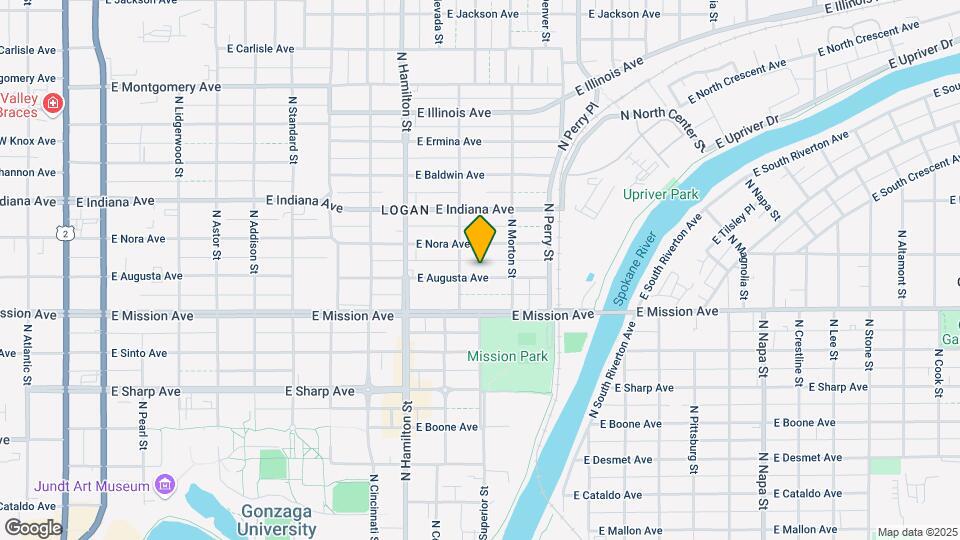 1017 E Augusta Ave Mapa y Detalles de la Ubicación