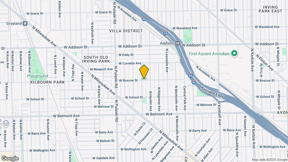 3815 W Roscoe St Map and Location Details