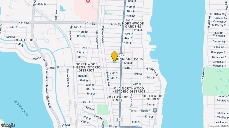 626 37th St, Unit Main House Map and Location Details