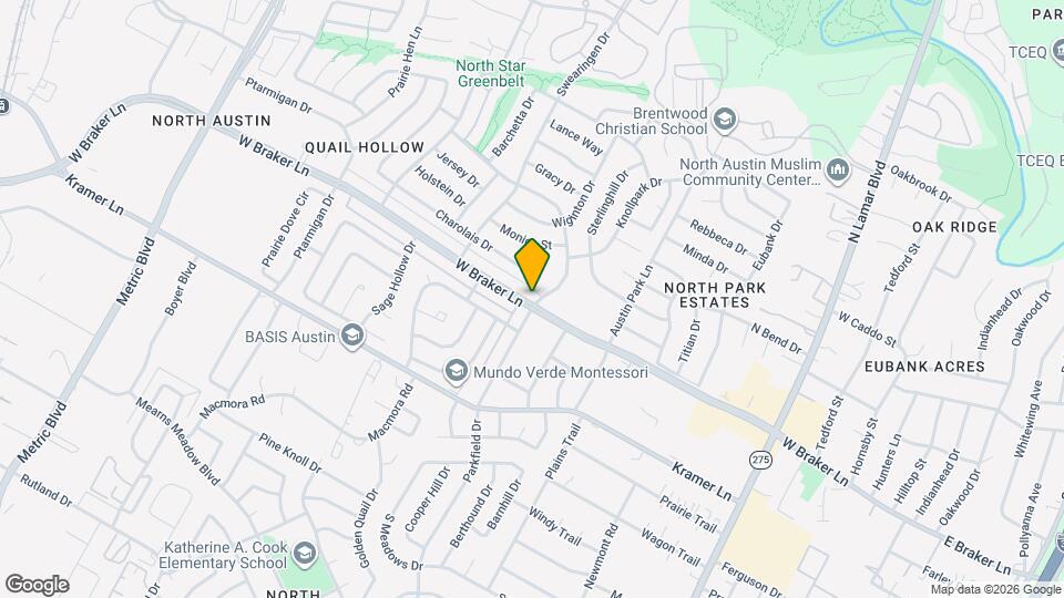 1400 W Braker Ln Map and Location Details