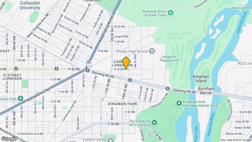 1825 H St NE Mapa y Detalles de la Ubicación