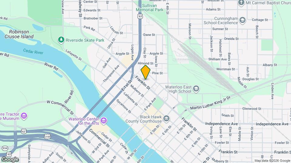 303 Franklin St Map and Location Details