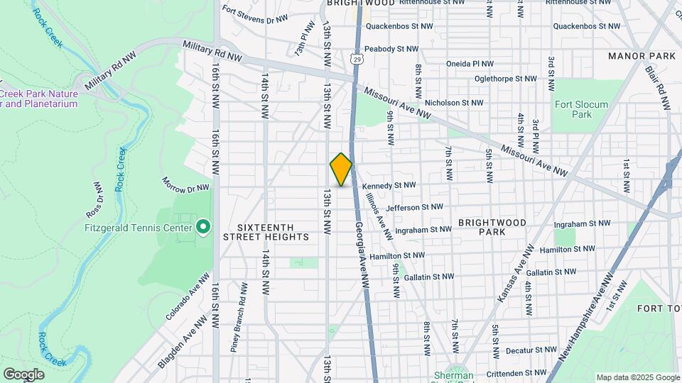 1220 Kennedy St NW, Unit B Map and Location Details