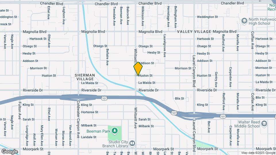 4850 Whitsett Ave Map and Location Details
