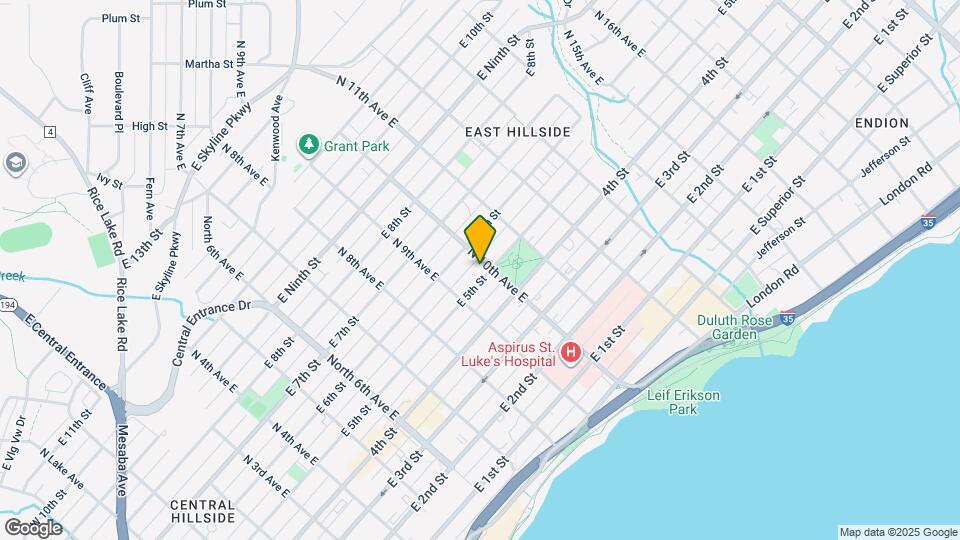 927 E 5th St, Unit A Map and Location Details