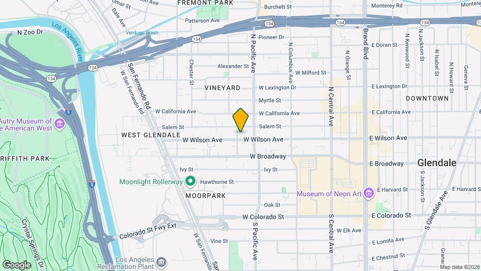 525 W Wilson Ave Mapa y Detalles de la Ubicación