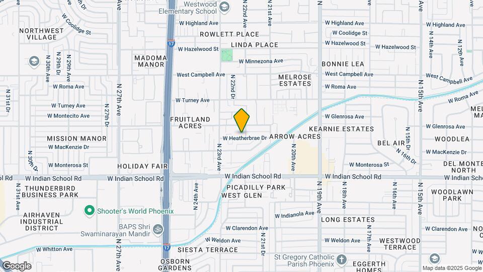 2206 W Heatherbrae Dr Map and Location Details