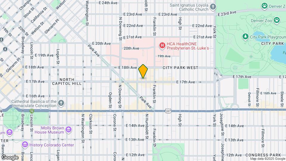 1333 E 17th Ave Map and Location Details