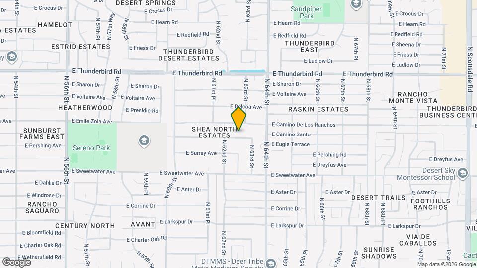 6228 E Pershing Ave Map and Location Details