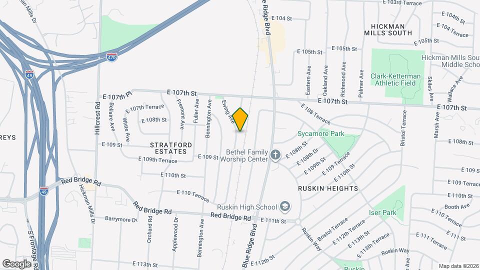 10809 Ewing Ave Map and Location Details