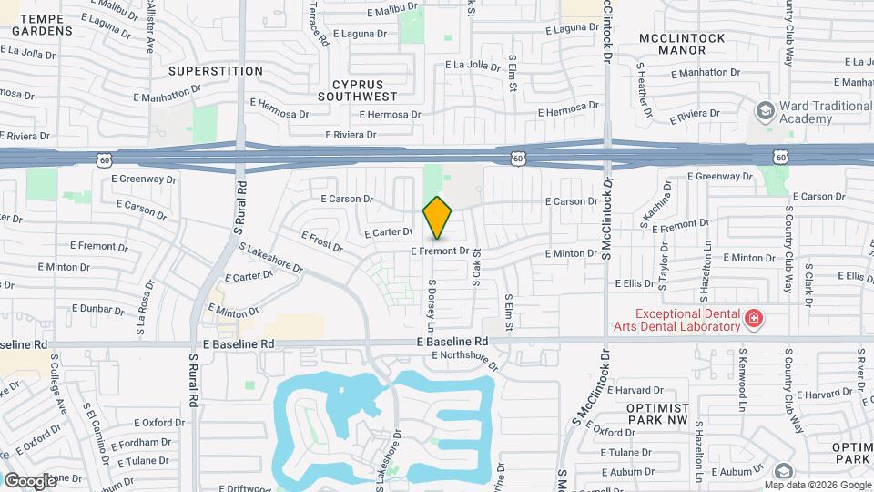 1306 E Fremont Dr Map and Location Details