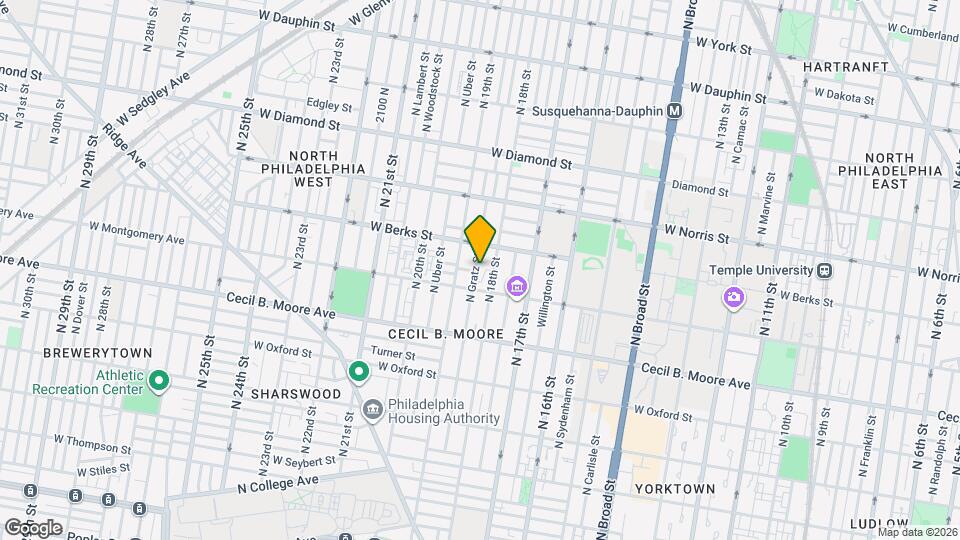 1817 N Gratz St Map and Location Details