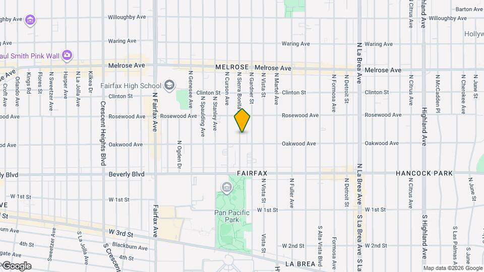 420 N Sierra Bonita Ave Map and Location Details