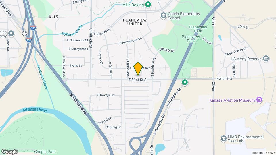 3632 E 31st St S Map and Location Details