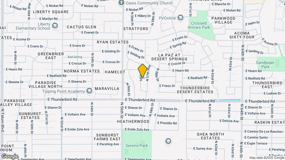 14013 N 57th Pl Map and Location Details