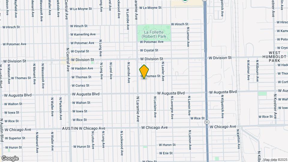 1042 N Leamington Ave Map and Location Details