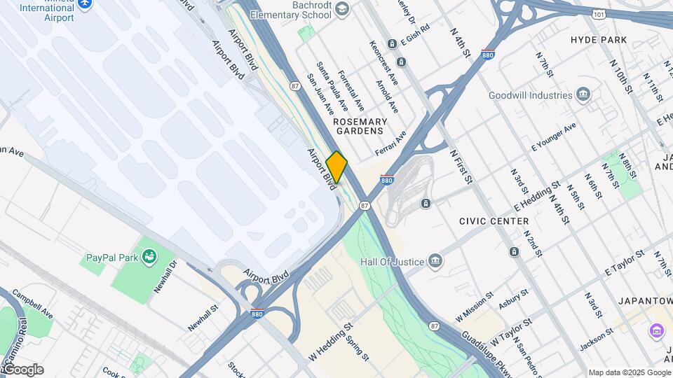 1004 Airport Blvd Map and Location Details