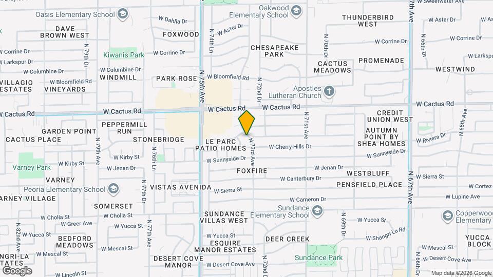 11942 N 73rd Ave Mapa y Detalles de la Ubicación