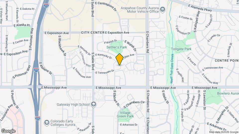 14892 E Kentucky Dr, Unit O206 Map and Location Details