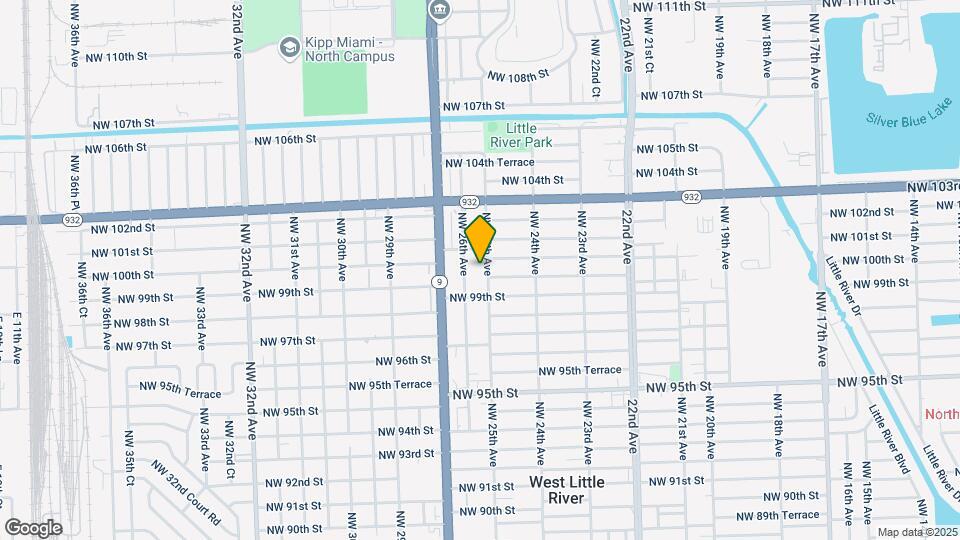 9954 NW 25th Ave Map and Location Details