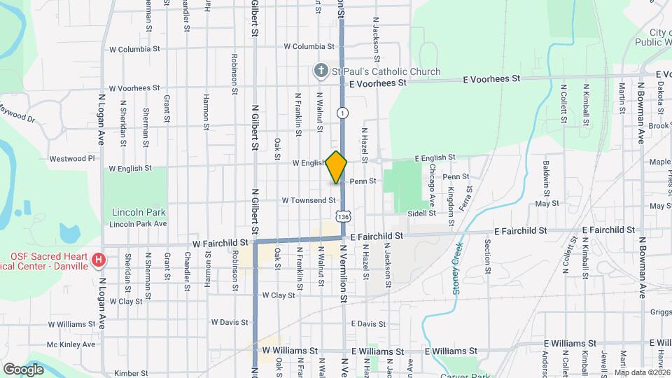 1008 N Vermilion St Map and Location Details