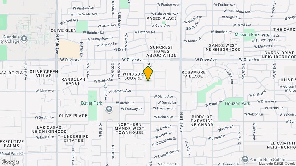 8720 N 53rd Ave Mapa y Detalles de la Ubicación