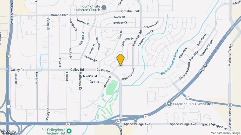 1021 Western Dr Map and Location Details