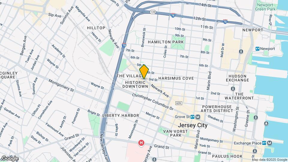 285 Newark Ave Map and Location Details