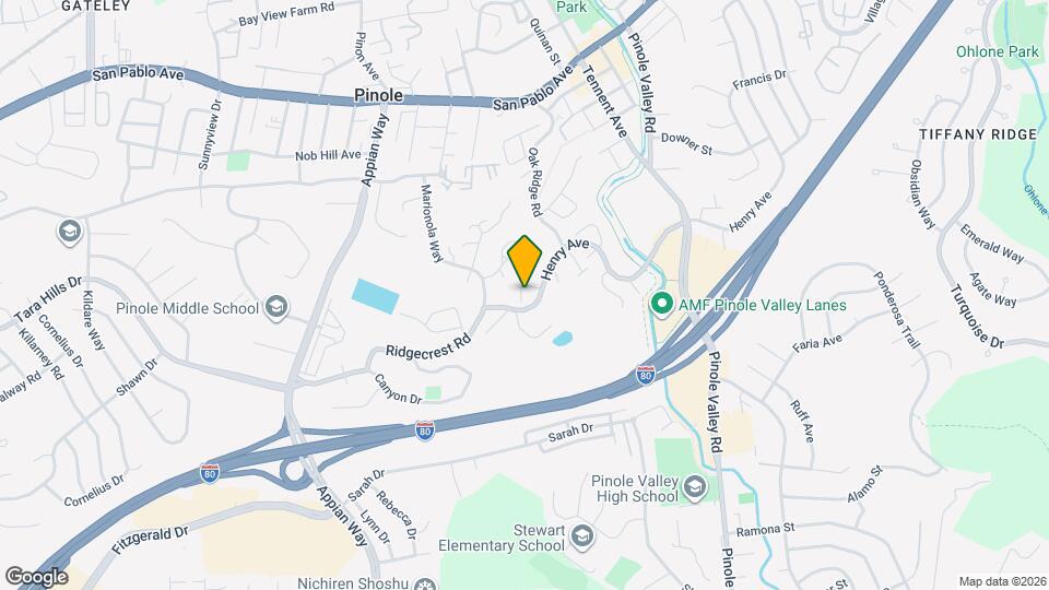 1225 Oak Hill Ct Map and Location Details