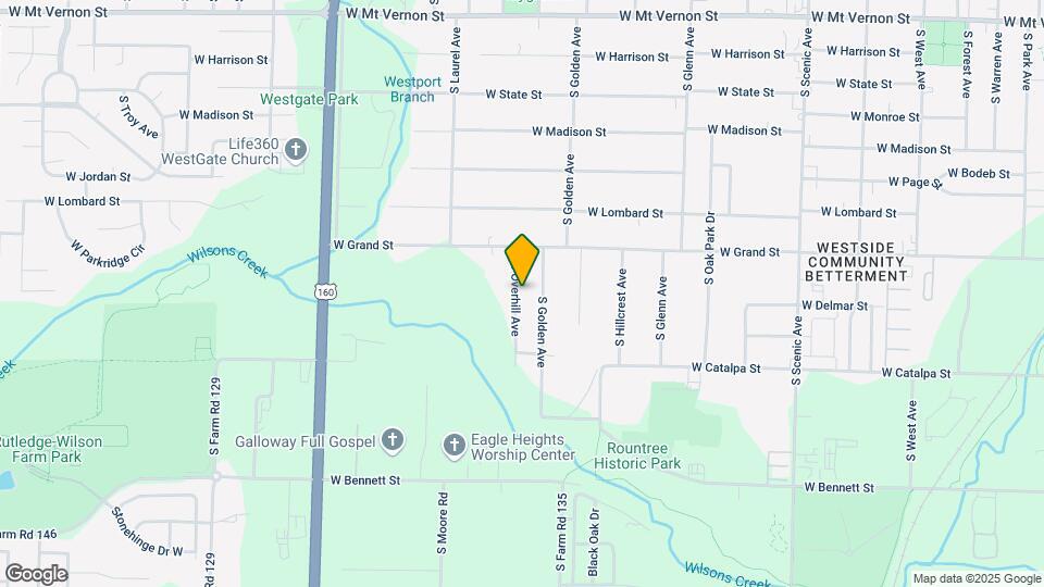 1052 S Overhill Ave Map and Location Details